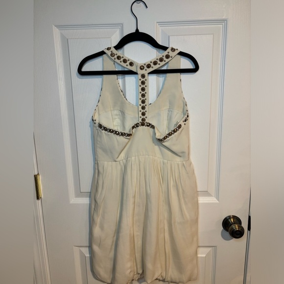 Tibi NY Cream Beaded bubble Dress 4 - Picture 5 of 10